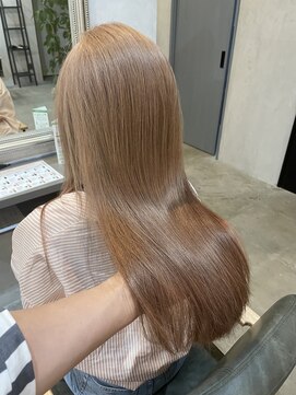 シェル 津山の手店(shel) 20代30代ダブルカラーブリーチミルクティーベージュ透明感