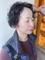 【morio原宿】ミセスパーマ　かきあげ前髪　外国人風パーマ