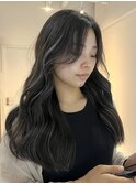 ミルクティーグレージュハイライトケアブリーチレイヤーカット