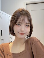 サンド 池袋(sand)&nbsp;前髪/マチルボブ/ピンクベージュ/インナーグレージュ/髪質改善