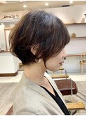 癖毛でもかわいいナチュラルショートボブ