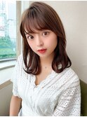 大人かわいい 2wayバング  グレージュ くびれヘア 髪質改善