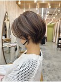 ミニウルフレイヤーカット顔周りカット前髪カットショート/横浜