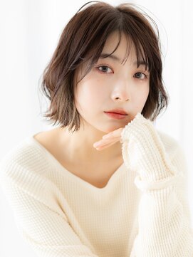 ドクターズサロン LAB 小山店 くせ毛風で可愛い!外ハネくびれショートボブd小山20代30代40代