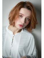 カバーヘア ブリス 上尾西口店(COVER HAIR bliss) 外国人風ハイトーンカラーかきあげボブウルフw上尾10代20代30代