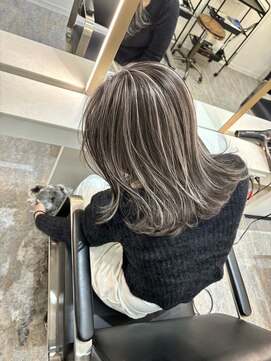 ブレンド 渋谷(BLend) 20代30代40代白髪ぼかしハイライト小顔ショートボブミニウルフ