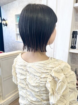 キャアリー(Caary) 福山Caary学割学生切りっぱなしボブ前髪パーマ簡単スタイリング