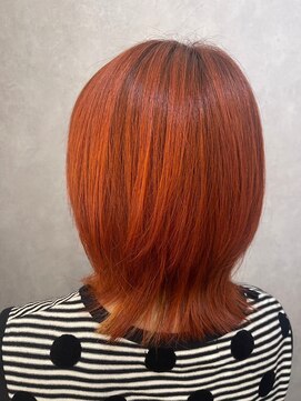 ウィスプ 赤羽店(wisp) 大人かわいい外ハネくびレイヤー オレンジカラー #1