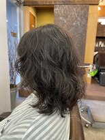 ヘアメイク デザート(HAIR MAKE DESART)&nbsp;佐藤洋一【ウルフボブ×ウェーブパーマ】