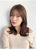 こなれミディ☆イメチェンくびれレイヤー 小顔 ショコラブラウン