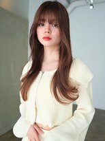 アンジェリカ 岡山店(ANGELICA)&nbsp;ANGELICA  オレンジブラウン 艶髪 ゆる巻きロング