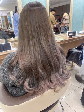 アッシュ 下北沢店(Ash) ブリーチ1.2回ラベンダーグレージュグラデーションカラー