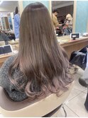 ブリーチ1.2回ラベンダーグレージュグラデーションカラー