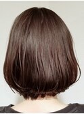 イメチェンボブ美髪フラットボブチョコレートブラウン