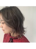 小顔ウルフカット