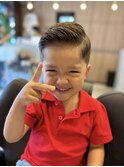 クラシック七三×キッズカットおしゃれキッズアップバング小学生