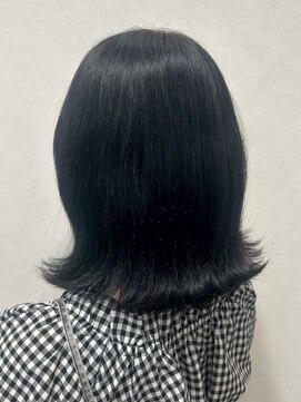 ポジ(poji) 外はねボブ　きりっぱなし　韓国風　髪質改善トリートメント