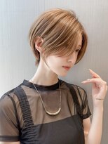 ハルキミナト ジャパン ヨコハマ(HARUKI MINATO japan YOKOHAMA)&nbsp;大人ショート/縮毛矯正/学割U24/ブルーカラー/くすみベージュ