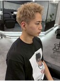 スパイキーショート/ブロンドベージュ/メンズハイトーン/渋谷