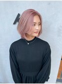 ハイライトカラーミルクティーベージュレイヤーカット