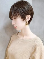 エリマ 武蔵小杉(elima) 武蔵小杉大人ハンサム耳かけショート秋冬オリーブブラウンカラー