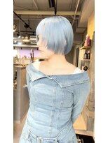 フォート(FORT) ダブルカラー ショート 水色