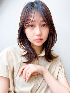 アムール稲田堤(amour) 髪質改善カラーくびれセミロングレイヤーカット小顔アッシュ