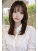 美髪レイヤーカット顔周りレイヤー