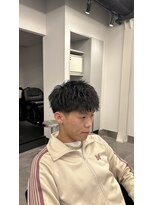 ノイセル 心斎橋(Noisyle)&nbsp;MEN’S/リバースセンターパート/ニュアンスパーマ/心斎橋S