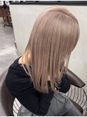 ミルクティーベージュダブルカラーハイトーン韓国レイヤー