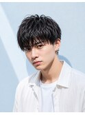 メンズカット/爽やかニュアンスパーマ/センターパート/蕨駅