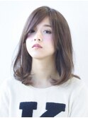 透明感◎ワンカールセミディ×ツヤ感ブラウンカラー