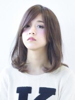 アービング(a'bing) 透明感◎ワンカールセミディ×ツヤ感ブラウンカラー