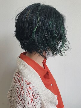 ナップヘアー NAP hair 【お任せください】ハイライト×パーマ