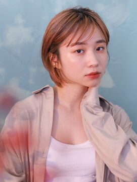 テトヘアー(teto hair) 大人イルミナカラー抜け感束感シースルーボブすっきり清潔感暖色