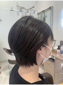襟足が浮かないショートボブ