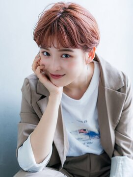 アリエッタ(aRietta) 【aRietta秋山】アプリコットオレンジ ワイドバング ショート