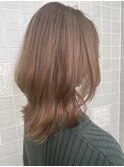 透け感オレンジベージュ