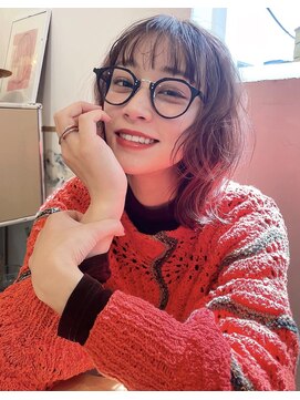 ウーフ(U-fu) ワイドバング/オン眉/レイヤー/フェイスレイヤースタイル