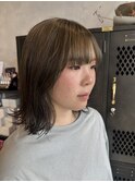 #オリーブベージュ大人可愛い透明感立体感×なみなみウェーブ
