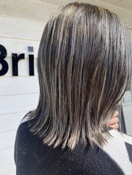 ブリック(Brick) 切りっぱなしハイライトアッシュグレー