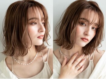 トレヘアー(tRe hair)の写真/【二条駅徒歩5分】ダメージが気になる方も安心◎頭皮・髪に優しい薬剤であなたの"なりたい"髪色が叶う♪