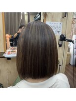 スムース(Smooth)&nbsp;白髪ぼかしハイライト×ミルクティーベージュカラー