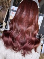 ヘアーデザイン ディードット ウル(D. ulu) 【渡辺秀斗】ブリーチなしチェリーピンク