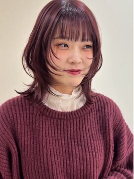 ベル 表参道Terrace(Belle) チェリーレッド/ボルドーカラー/バーガンディ/ミディアムウルフ