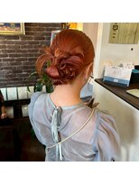アズグロウヘアー(AS GROW HAIR) チェリーブラウンループアレンジローシニヨン
