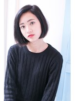 ヘアーアンドファッションシオミエイチ (hair＆fashion shiomi H)&nbsp;【shiomi H】クールマッシュグレージュボブ　【フェアリー】