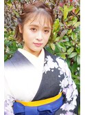 卒業式 袴 着付け 向ケ丘遊園 登戸 小田急 ヘアセット 大人ボブ