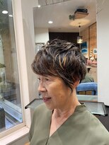 ガーデン ヘアー ワーク(garden hair work) ハイライトを活かした大人ショート。