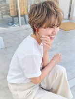 グロウミドル(GROW middle)&nbsp;ハイトーンカラーのくすみカラー×マッシュパーマ　野村恵子